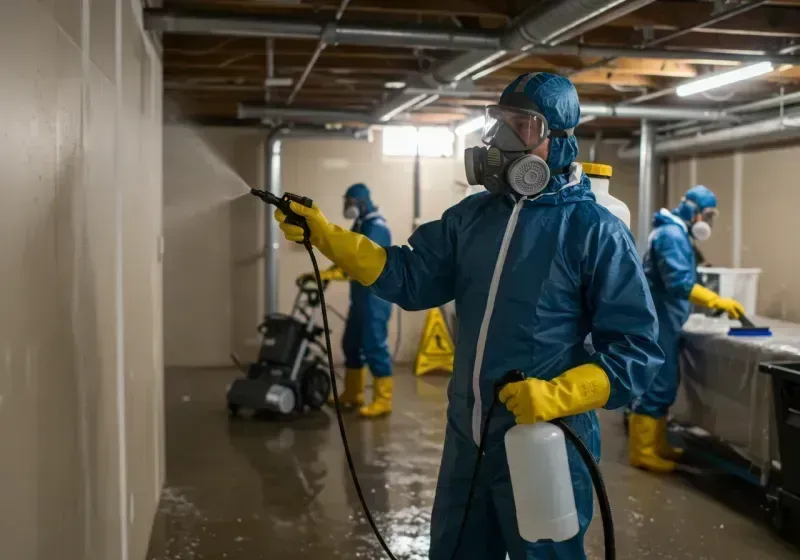 Basement Sanitization and Antimicrobial Treatment process in Frenchtown, NJ